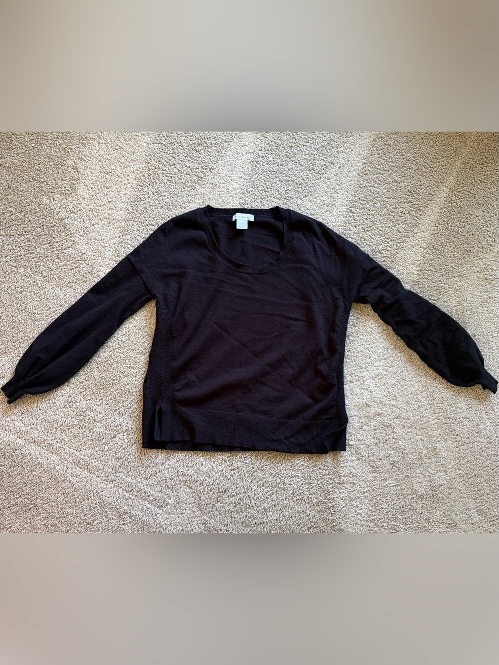 KEREN hart Black Scoop Neck Long Sleeve Sweater
